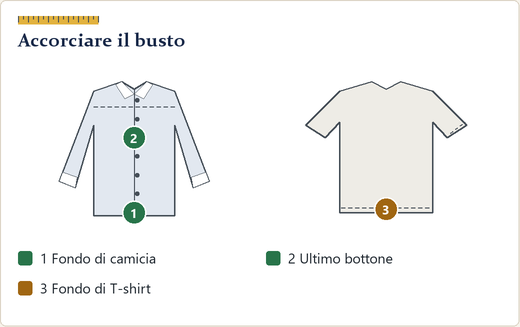 Una camicia e una T-shirt disegnate con il fondo evidenziato